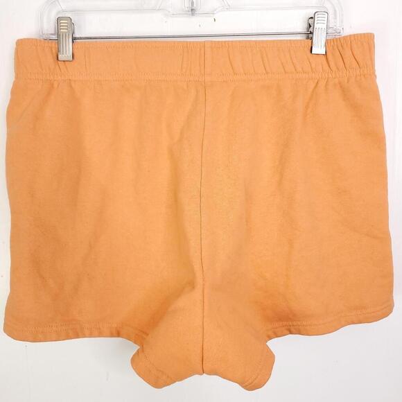 North Face Shorts Womens L Orange Terry Pull On Sweat Casual Comfort Micro Mini - Picture 5 of 9